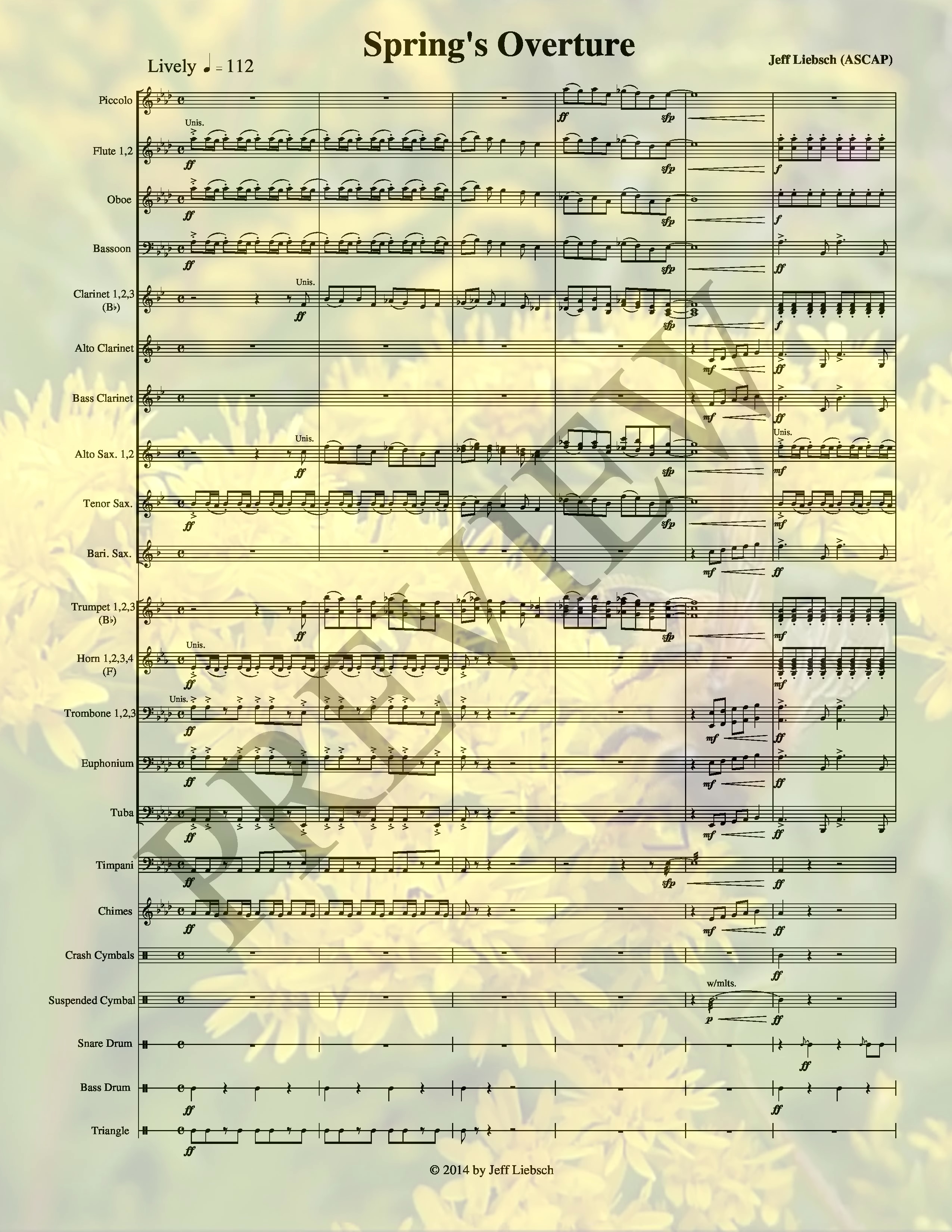 Spring's Overture (Concert Band)